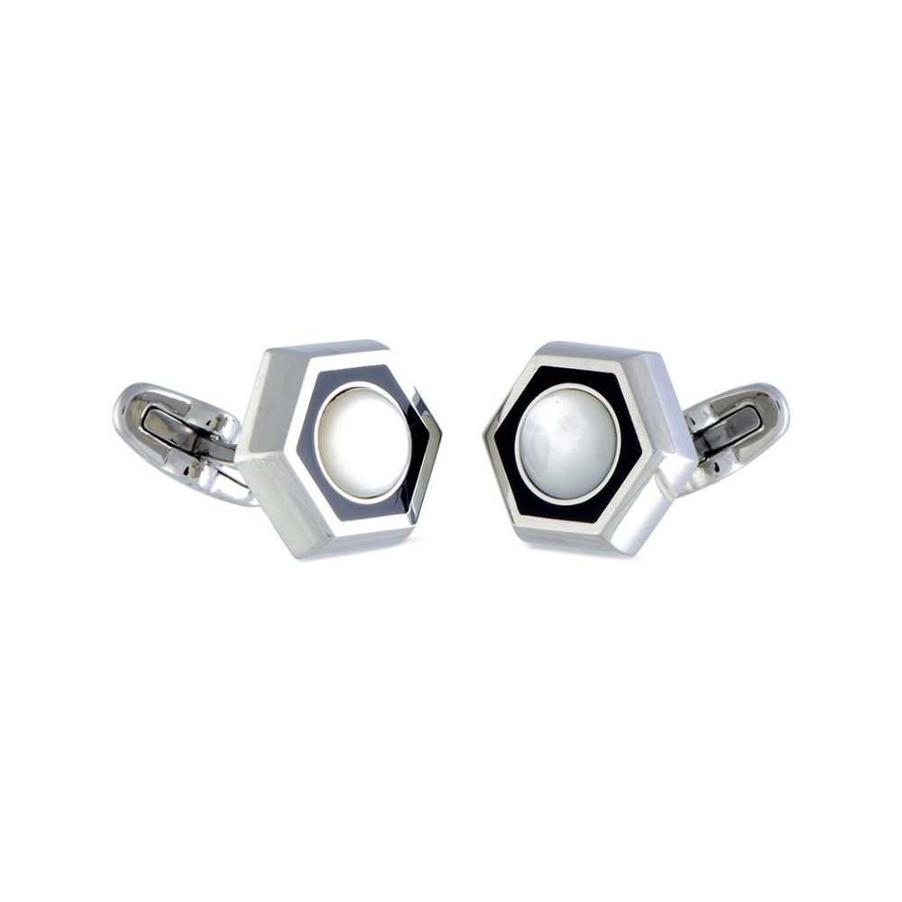 CHARRIOL Stainless Steel Mother-of-Pearl Cufflinks